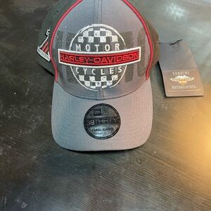 Harley-Davidson Black Tag with White and Orange Logo